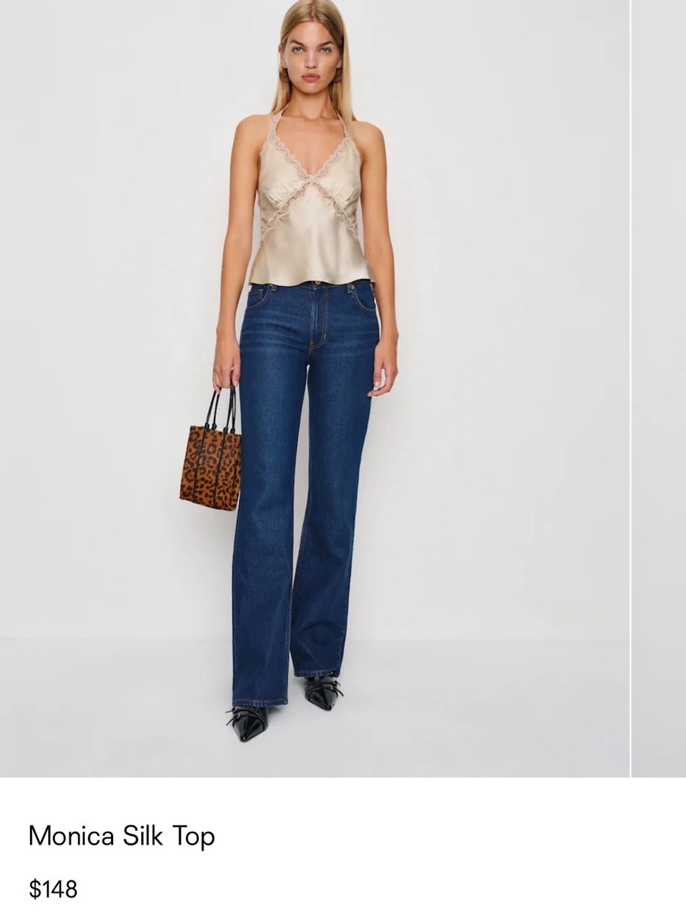 Reformation Silk Halter Top